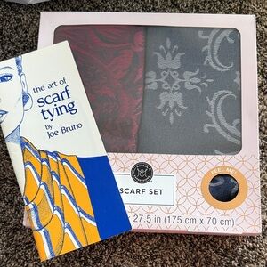 Vintage Scarf Tying Book and Two Scarves